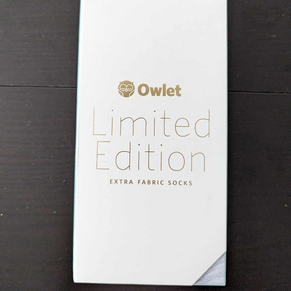 Owlet tangerine fabric socks